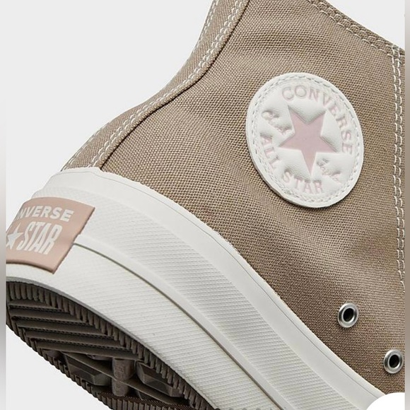 NWB Converse High-Top Canvas Sneakers - Tan - Picture 3 of 6